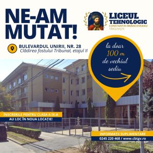 Read more about the article ÎNSCRIERE CLASA a IX-a